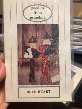 Vintage Goodies From Grandma "Deer Heart" Craft Pattern Kit Retro Holiday